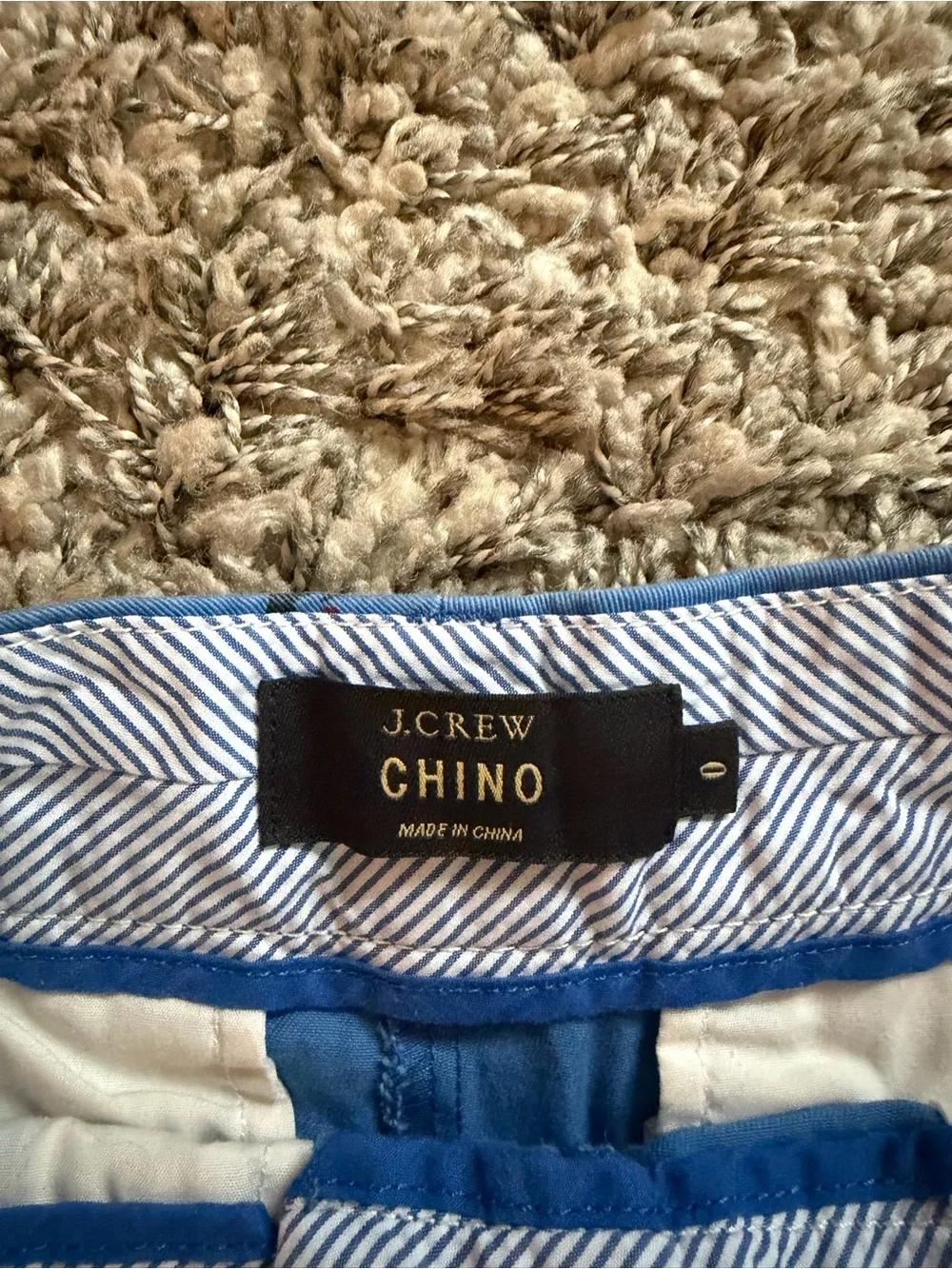 J. Crew Blue Embroidered High-Waist Cotton Shorts